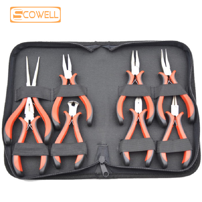 8Pcs Mini Needle Nose Pliers Set for Jewelry Making